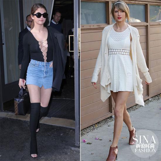 賽琳娜、霉霉示范魚嘴鞋