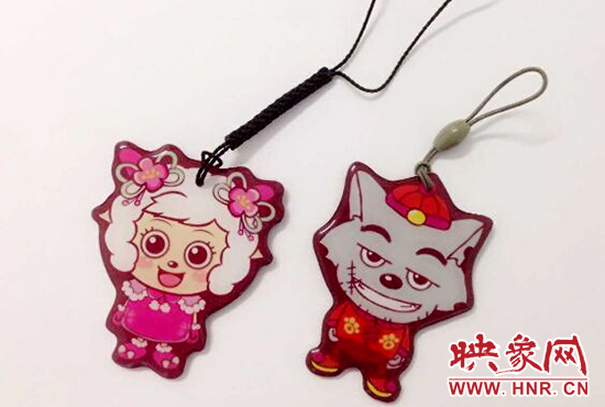 兒童節(jié)紀(jì)念卡以灰太狼和美羊羊為主題人物。