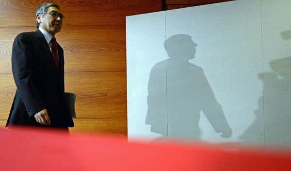 2013年4月4日，日本東京，日本央行行長黑田東彥。