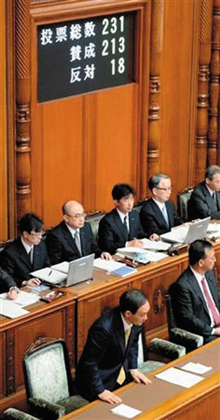 27日，日本國會參議院公布新建“國家安全保障會議”法案投票結(jié)果。