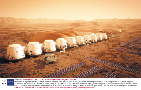 火星永久定居點(diǎn)外部效果圖。 IC供圖