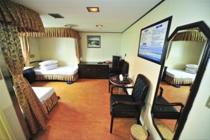 “椰香公主”號(hào)內(nèi)部設(shè)施。據(jù)記者了解，高端的豪華商務(wù)艙、特等艙、一等艙都被用于公務(wù)接待。 /CFP