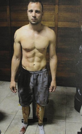 “刀鋒戰(zhàn)士”皮斯托瑞斯過失槍殺女友現(xiàn)場照片。