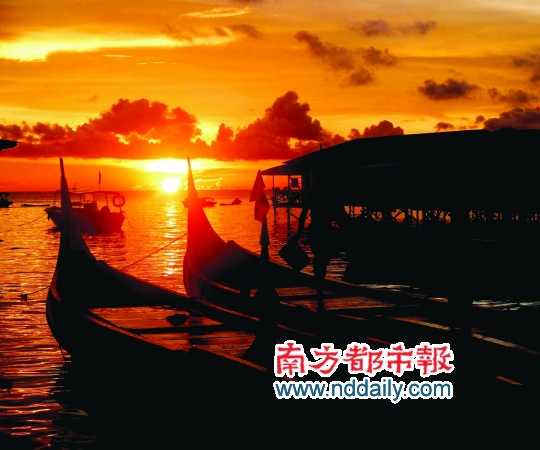 馬布村的日落。