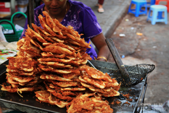 緬甸，繽紛的街邊平民小吃