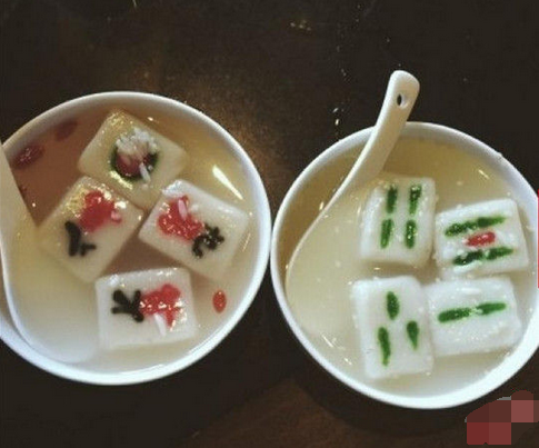 來碗清一色！火鍋店推出創(chuàng)意麻將湯圓