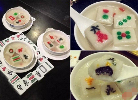 來碗清一色！火鍋店推出創(chuàng)意麻將湯圓