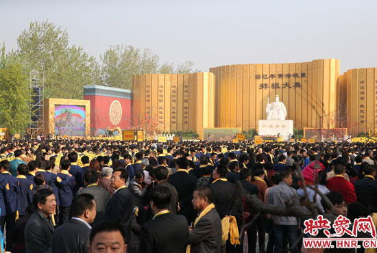 拜祖大典會(huì)場(chǎng)。映象網(wǎng)記者 邵恰 攝