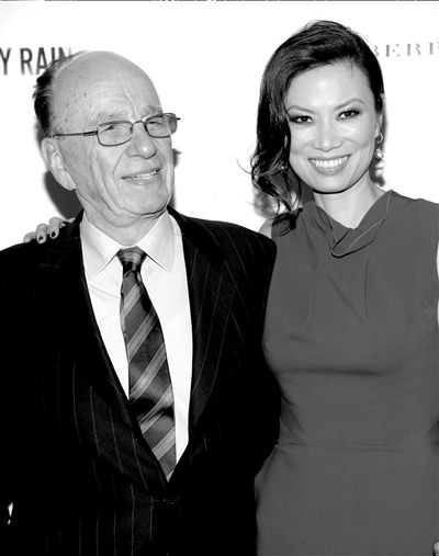 默多克與鄧文迪（2009年資料圖）。圖/東方IC