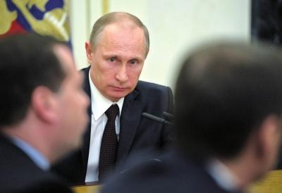 ▲3月21日，在俄羅斯首都莫斯科克里姆林宮，俄羅斯總統(tǒng)普京出席聯(lián)邦安全委員會會議。