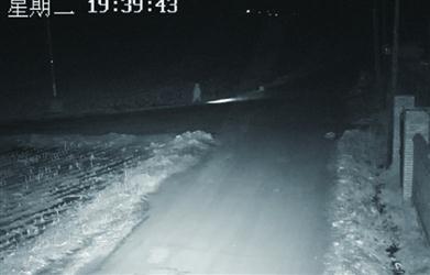 10歲男孩一個(gè)人打著手電走在鄉(xiāng)間公路上。 警方供圖