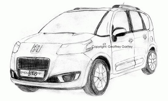 最新曝光的標致1008非官方設計草圖