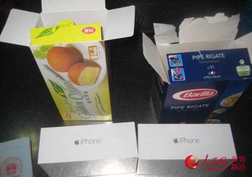 深圳皇崗海關三日查獲600余臺iPhone6