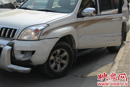 涉嫌酒駕的肇事車輛。