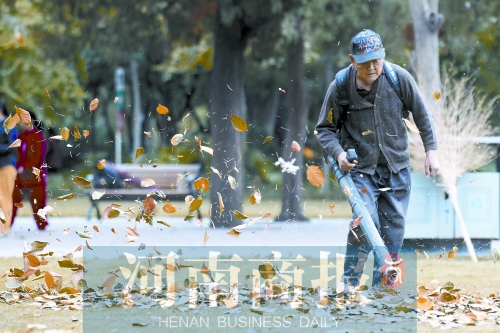 秋風(fēng)吹過，落葉滿地