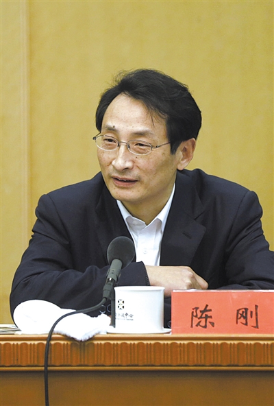 昨日，北京市人大代表、北京市副市長陳剛參與豐臺團小組討論。 新京報記者 浦峰 攝