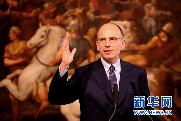  2月13日，意大利政府總理恩里科·萊塔宣布辭職。