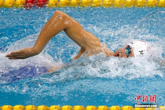 資料圖：9月21日上午，仁川亞運會游泳比賽在文鶴樸泰桓游泳館拉開大幕。