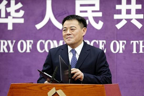 商務(wù)部發(fā)言人孫繼文。資料圖