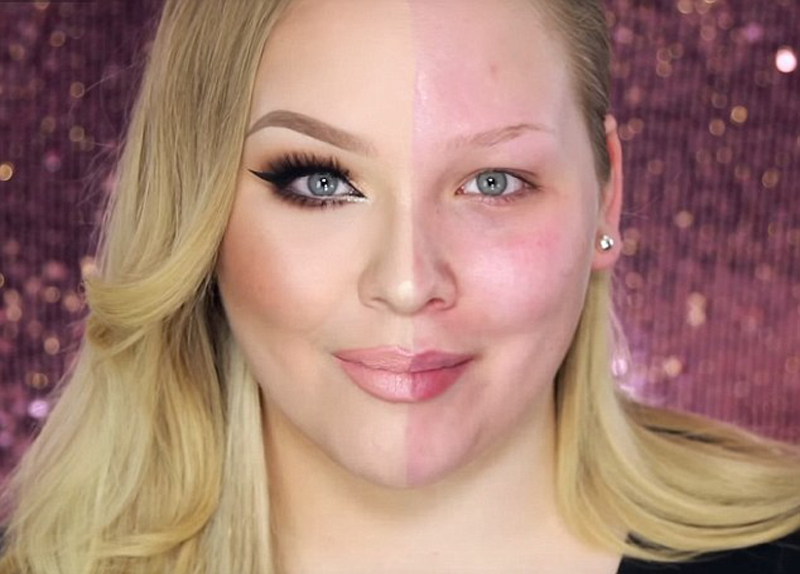 尼基左右臉的巨大差距讓網(wǎng)友驚呼看到了“化妝的神奇力量”。