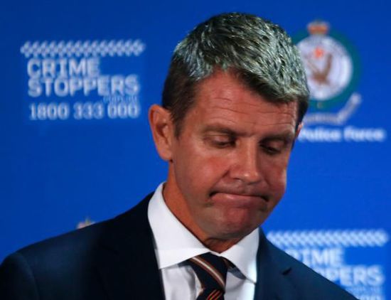 　新南威爾士州州長Mike Baird出席新聞發(fā)布會。