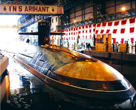 資料圖：印度殲敵者號(hào)核潛艇。