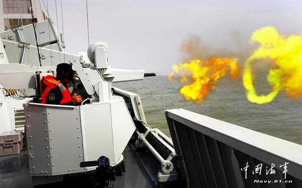 資料圖：海軍056護(hù)衛(wèi)艦進(jìn)行訓(xùn)練。